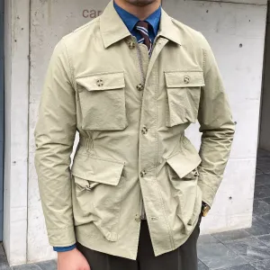 American Vintage Gentleman Multiple Pockets Hunting Suit Waist Jacket
