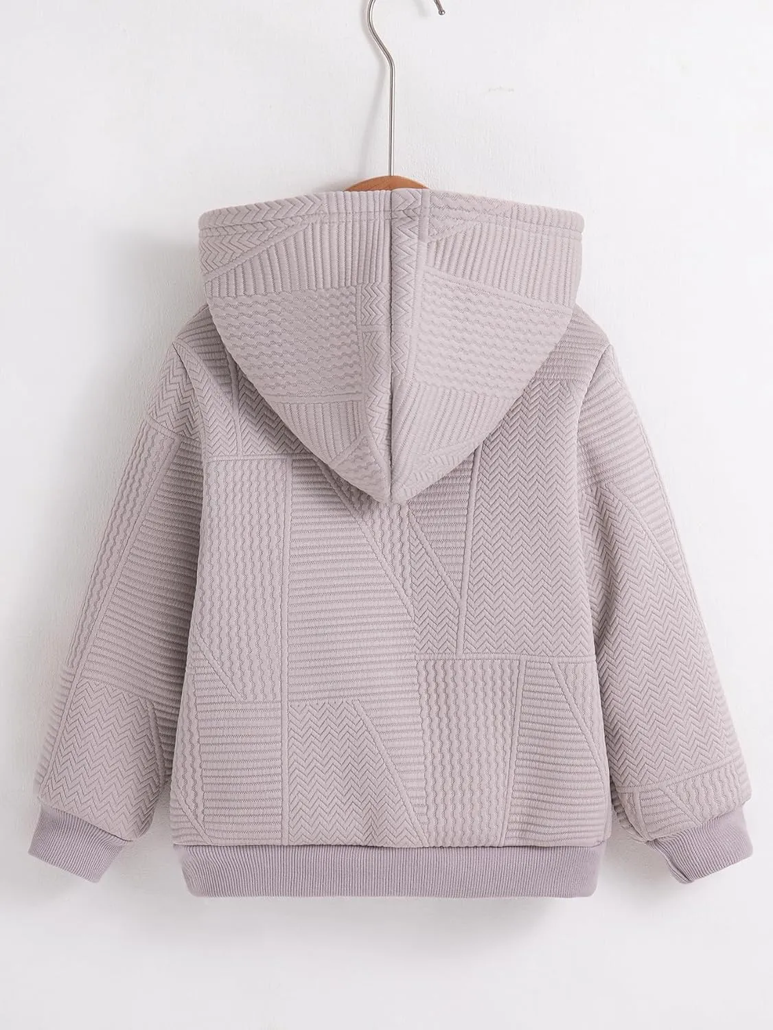 Boys Zip Up Hoodie Sherpa Fleece Lined Hooded Jacket Coat with Pockets