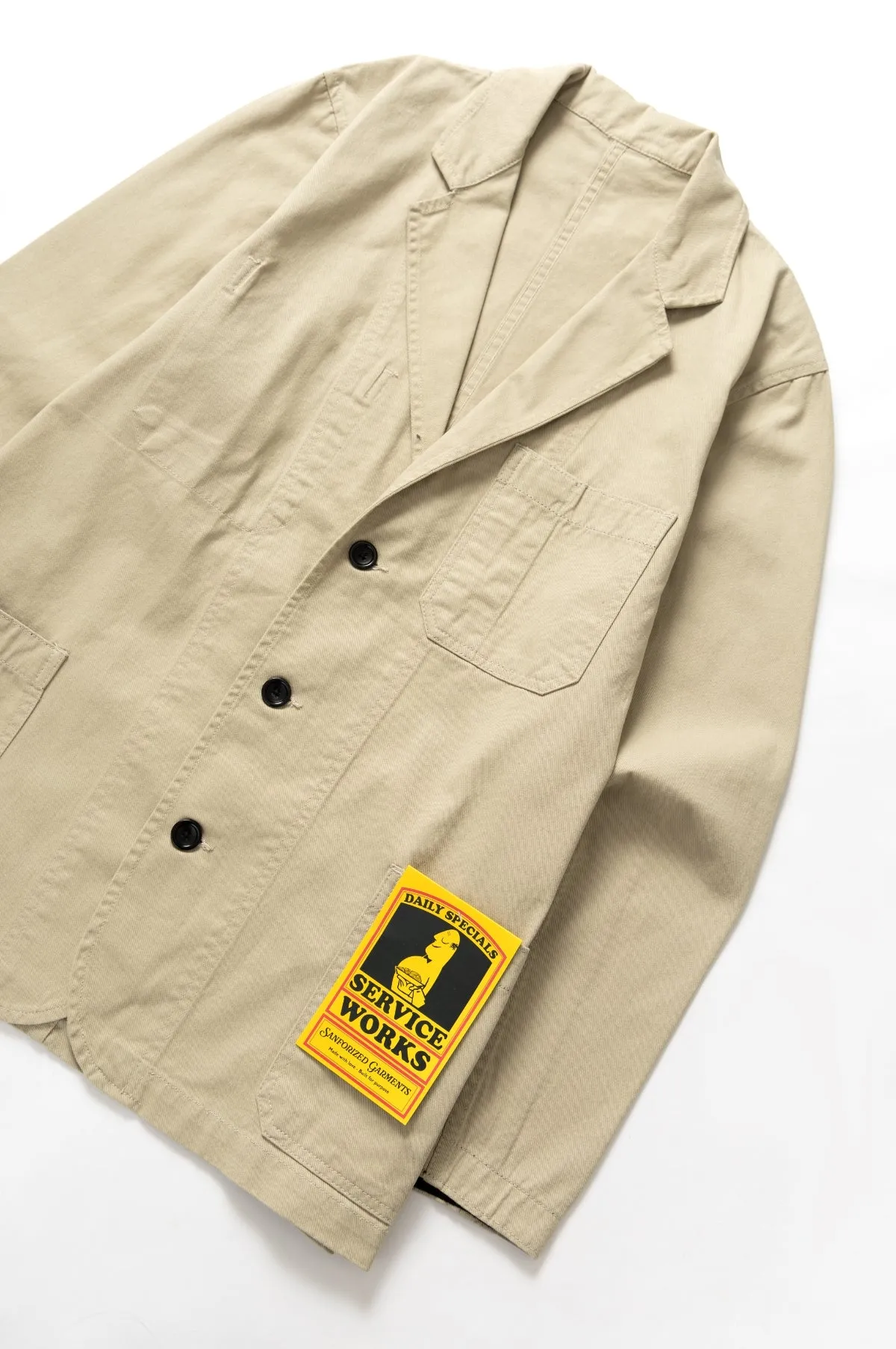 Drill Server Suit Jacket Khaki