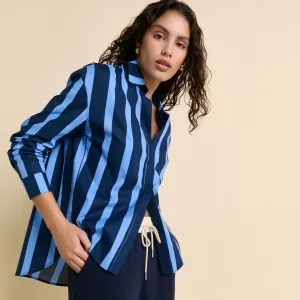 Kira Stripe Shirt (Navy)