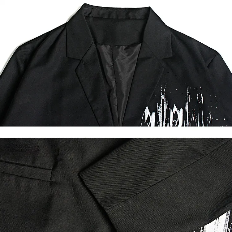 Men's Graffiti Splash Ink Loose Suit Jacket