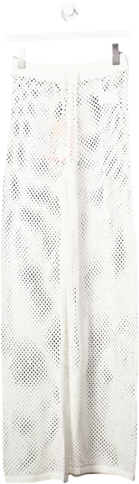 OceansApart White Lilou Crochet Trousers UK XS