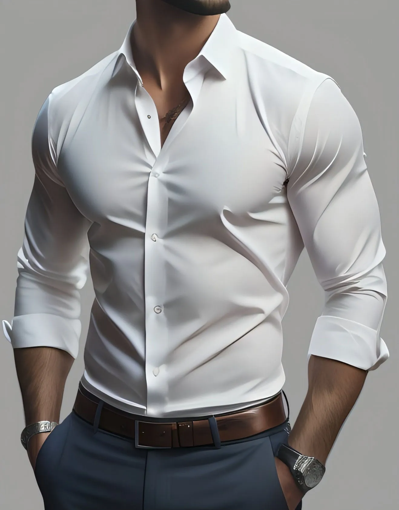 Regal White Cotton Men's Shirt