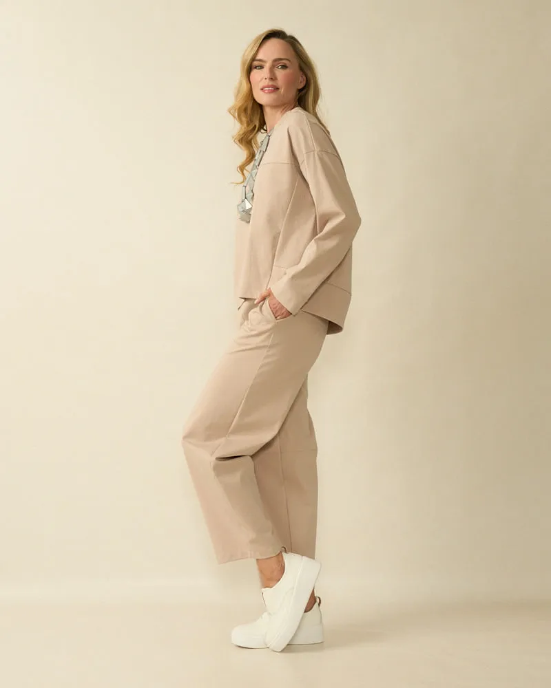 Relaxed -fit Trousers - Beige