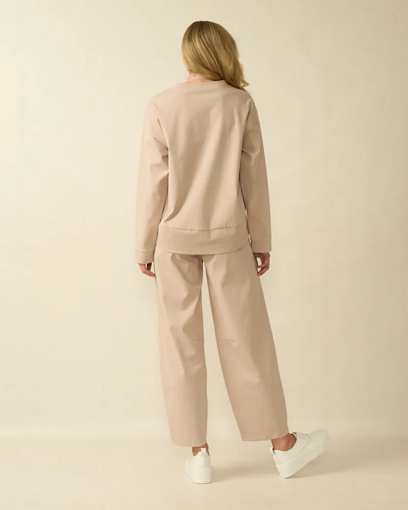 Relaxed -fit Trousers - Beige