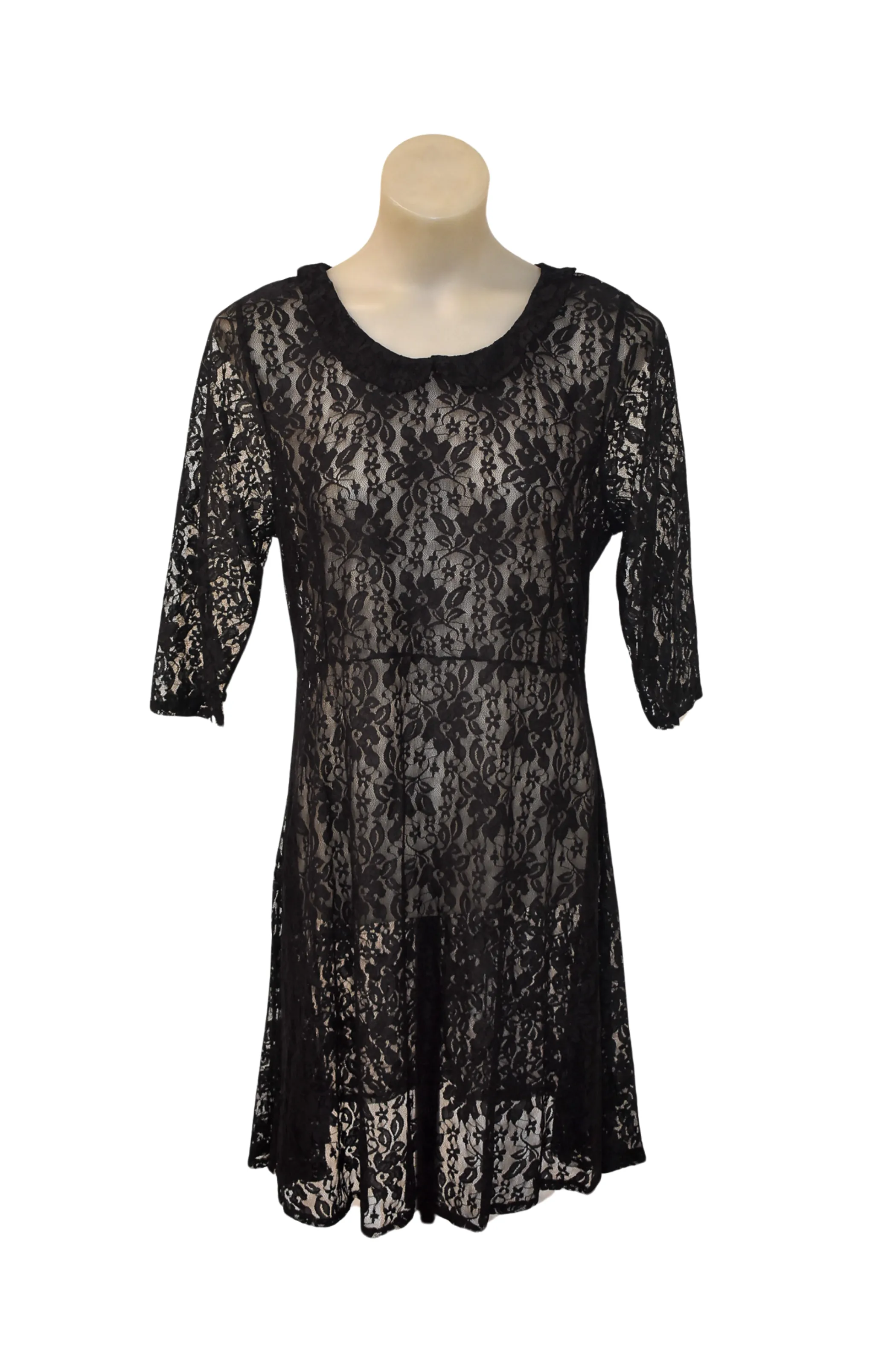 Sass black lacey babydoll dress, 14