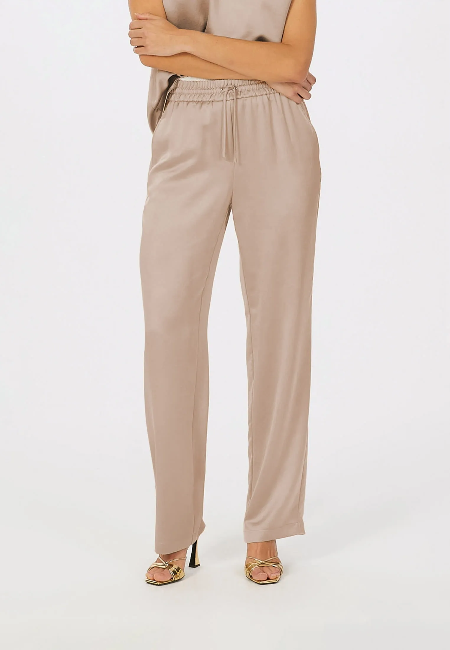 Satin Trousers - Desert Varied
