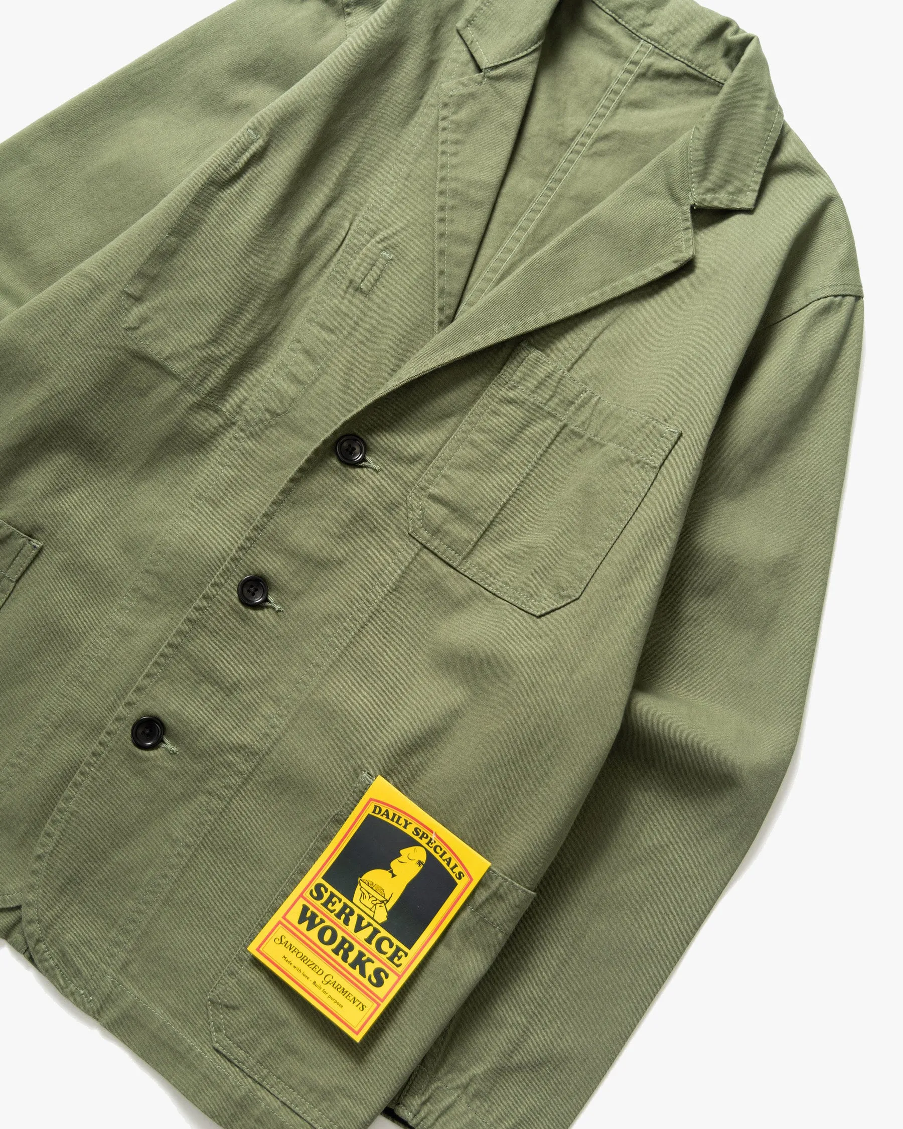 Service Works Drill Server Suit Jacket - Olive