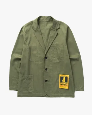 Service Works Drill Server Suit Jacket - Olive