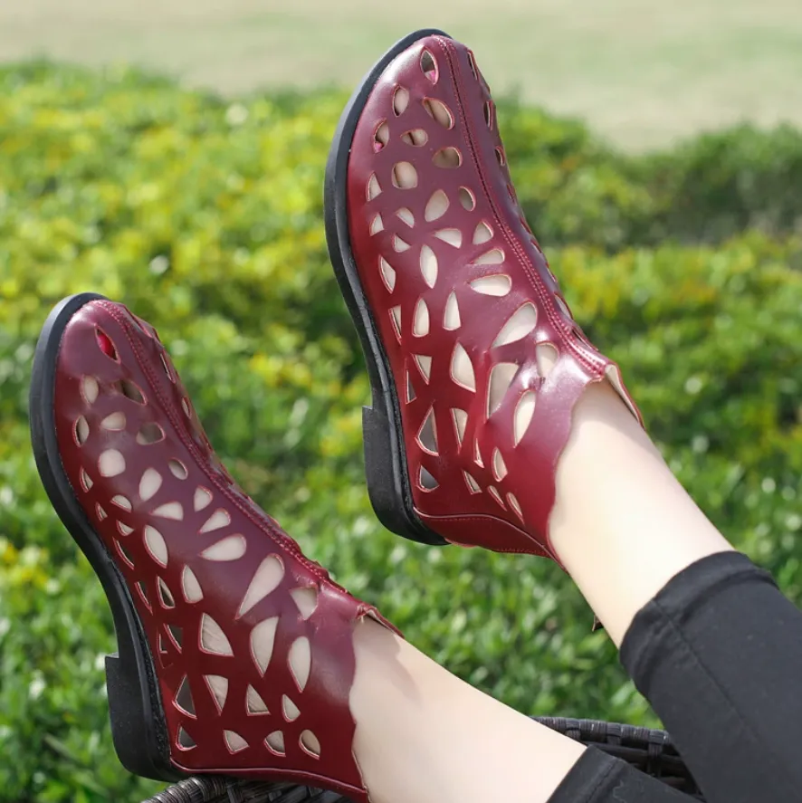 Women Leather Shoes, Summer Sandals/1001